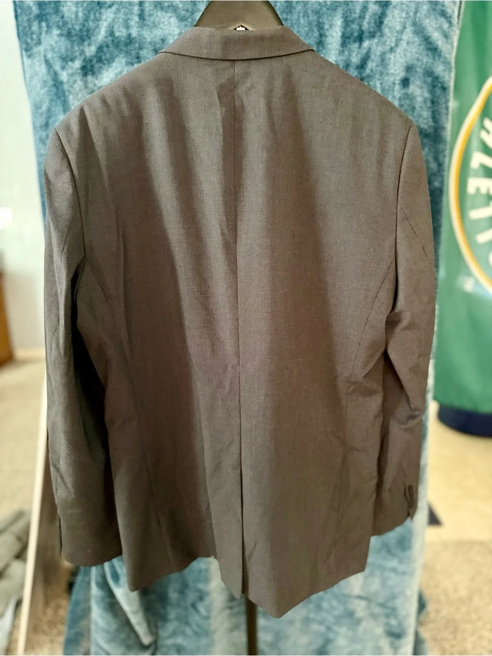 H&M Men's Light Gray Two-Button Slim Fit Blazer
